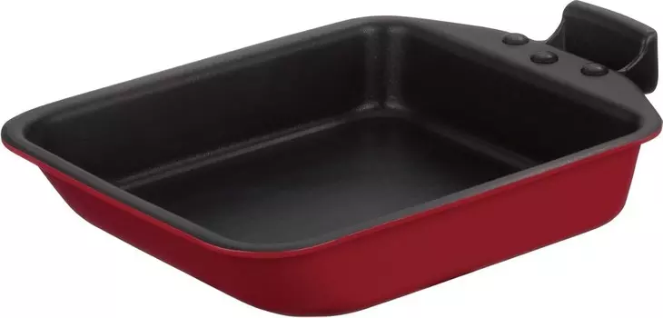 Термос Durable Series KEA-015 R Сковорода Тамагояки с ручкой 5,9 дюйма (15 см), красная, совместима с индукционной индукцией THERMOS, Red