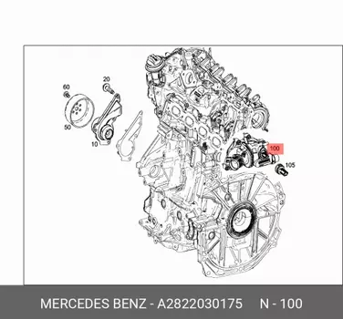 Термостат A2822030175 MERCEDES-BENZ