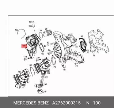 Термостат MERCEDES-BENZ A2762000315