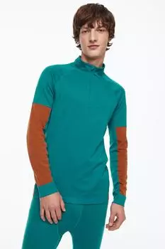 Термотоп с шерстью H&amp;M, бирюзовый/коричневый