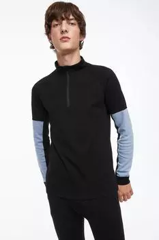 Термотоп с шерстью H&amp;M, черный/голубой