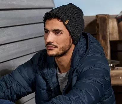 Термовязаная шапка Tchibo, антрацит пестрый