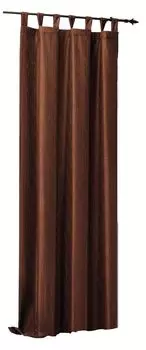 Термозавеса с петлевой лентой для защиты от холода и жары однотонная синяя 135х245см Haus und Deko, коричневый