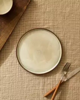 Терракотовая десертная тарелка Zara Home, зеленый