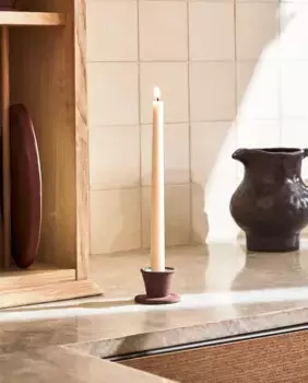 Терракотовый подсвечник Zara Home, зеленый