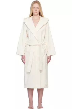 Терри халат с капюшоном Tekla, цвет ivory