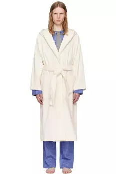 Терри халат с капюшоном Tekla, цвет ivory