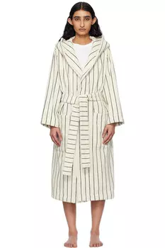 Терри халат с капюшоном Tekla, зеленый