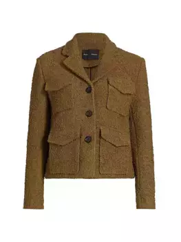 Терри твидовый пиджак Proenza Schouler, цвет flax