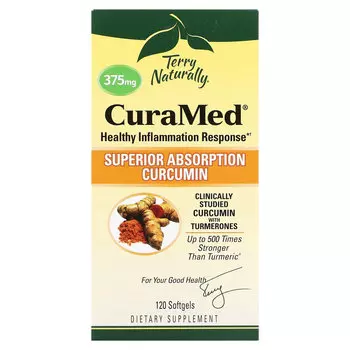 Terry Naturally, CuraMed, 375 мг, 120 мягких желатиновых капсул