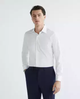 Tervilor Sir рубашка с двойными манжетами Mirto, белый