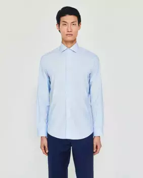 Тервилоровая рубашка sir fil a fil easy Iron Mirto, светло-голубой