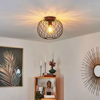 »Tesero« современный потолочный светильник из металла бронзового/черного цвета. hofstein, серебро