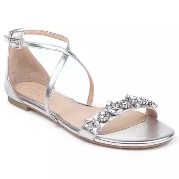 Тесси сандалии Jewel Badgley Mischka, серебряный