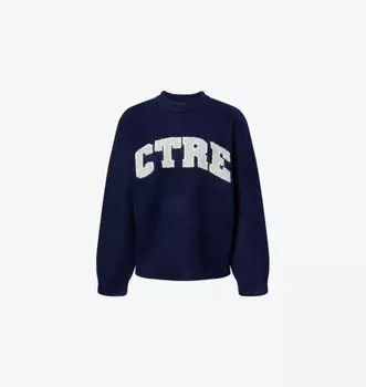 Текст-Интарсия свободный трикотажный свитшот The Couture Club, синий