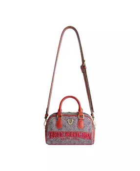 Текстильная мини-сумка через плечо Tile Denim True Religion, синий