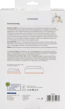 Текстильная занавеска для душа однотонная белая 1 шт. ebelin