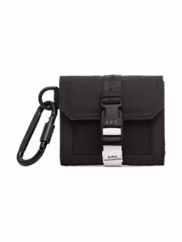 Текстильное портмоне с логотипом A.P.C., черный