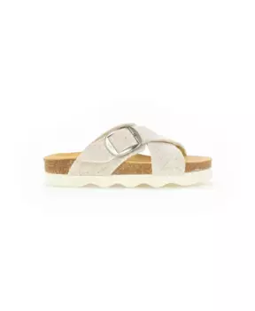 Текстильные босоножки с перекрестными ремешками Gabor, бежевый