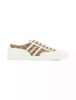 Текстильные кеды с узором GG Gucci, мультиколор