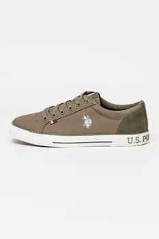 Текстильные кроссовки из экокожи U S Polo Assn , зеленый