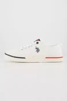 Текстильные кроссовки с контрастами U S Polo Assn , белый
