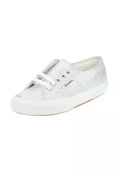 Текстильные кроссовки SUPERGA, серебро