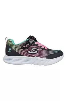 Текстильные спортивные кроссовки Flicker Flash с синтетикой Skechers, черный