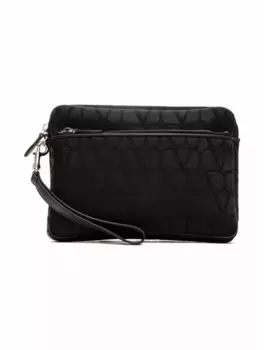 Текстильный клатч Toile Iconographe Valentino Garavani, черный