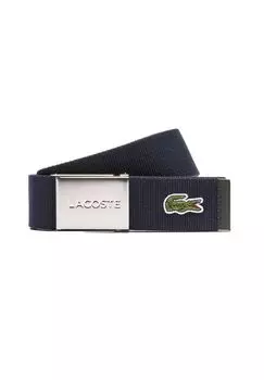 Текстильный пояс LACOSTE, темно-синий