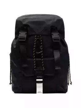 Текстильный рюкзак с логотипом A.P.C., тёмно-синий