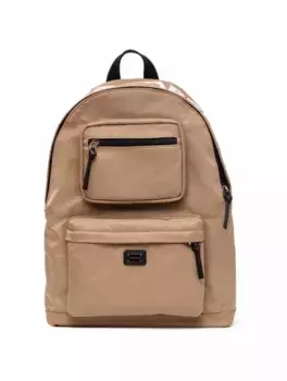 Текстильный рюкзак с логотипом Dolce&Gabbana, бежевый