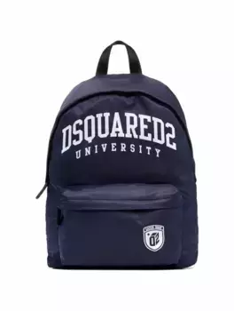 Текстильный рюкзак с логотипом Dsquared2, тёмно-синий