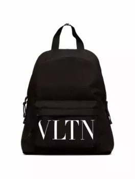 Текстильный рюкзак с логотипом Valentino Garavani, черный