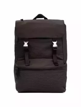 Текстильный рюкзак с монограммой EMPORIO ARMANI, зелёный