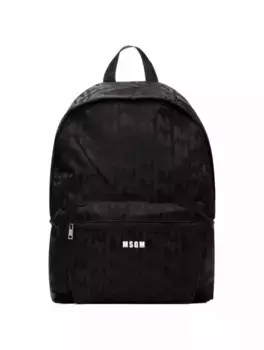 Текстильный рюкзак с монограммой MSGM, черный
