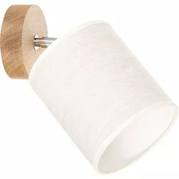 Текстильный точечный светильник Boho дуб промасленный/бежевый Spot Light