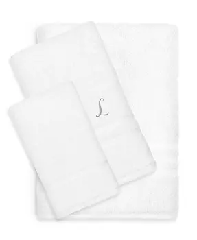 Текстиль Турецкий хлопок Персонализированный комплект банных простыней Denzi из 2 предметов, 66 x 35 дюймов Linum Home, белый