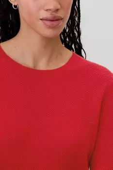 Тексту джемпер Bella с круглым вырезом Gap, красный