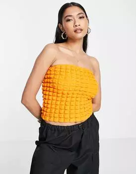 Текстурированная бандо Topshop оранжевого цвета