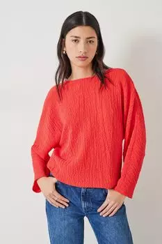 Текстурированная блузка из кирры Hush, красный
