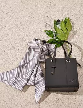 Текстурированная Большая Сумка Черная Kayra