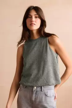 Текстурированная футболка без рукавов Next, серый