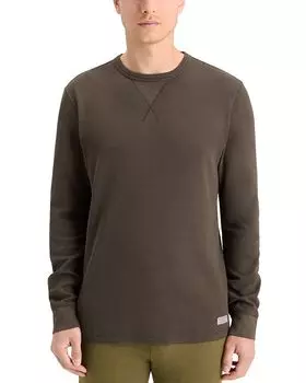 Текстурированная футболка с длинным рукавом Scotch & Soda, коричневый