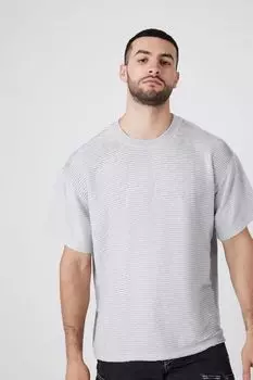 Текстурированная футболка с короткими рукавами Forever 21, серый