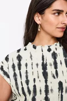 Текстурированная футболка с короткими рукавами Next, экрю