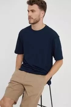Текстурированная футболка свободного кроя с короткими рукавами Threadbare, синий
