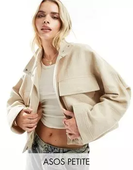 Текстурированная хлопковая рубашка с камнями ASOS DESIGN Petite