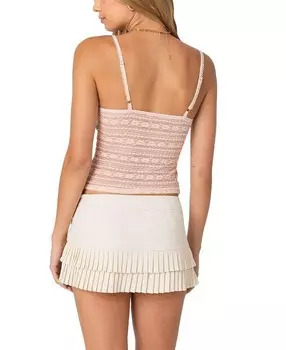 Текстурированная кружевная майка Edikted Tuesday, розовый