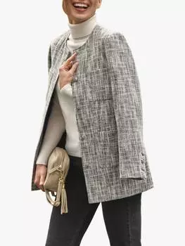 Текстурированная куртка на пуговицах Pure Collection, серый